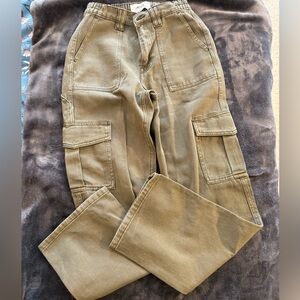 Ardene Olive Wide Leg Cargo Pants